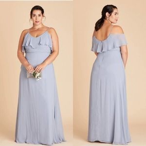 BIRDY GREY JANE CONVERTIBLE DRESS CHIFFON DUSTY BLUE Curve 2X